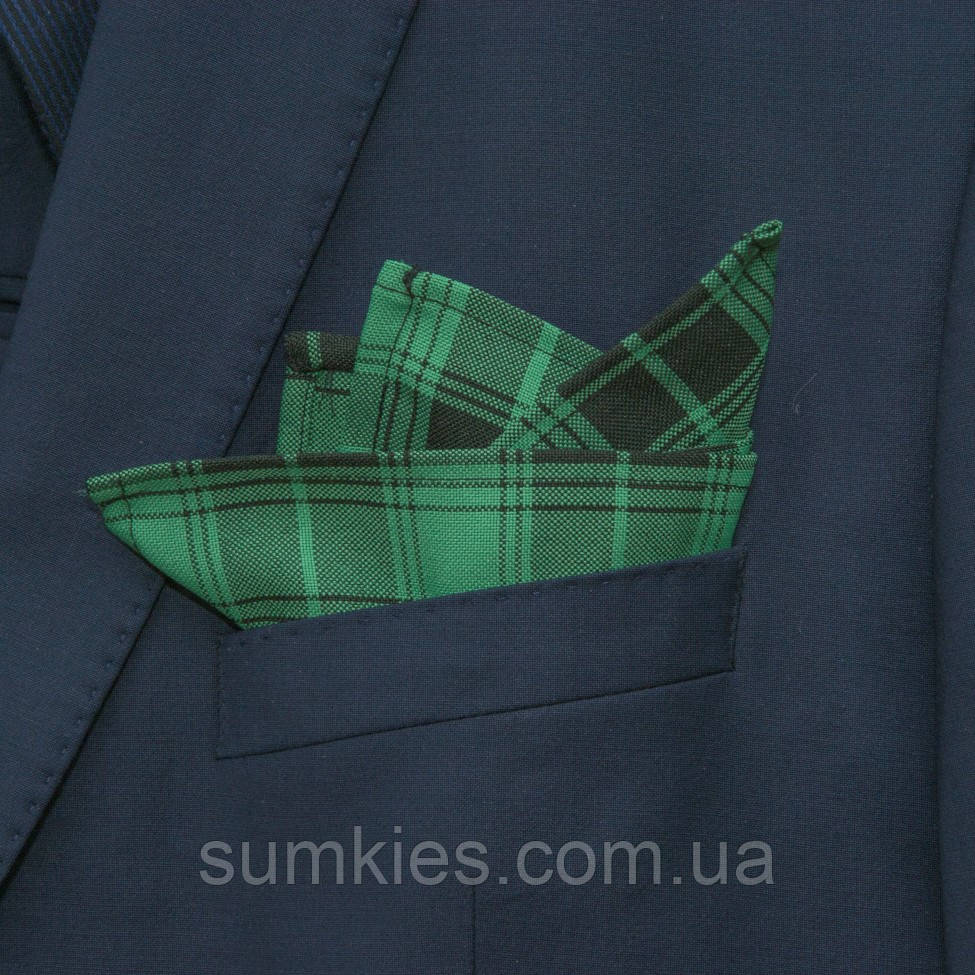 Зелена хустинка в кілтку PL-175, фото 1