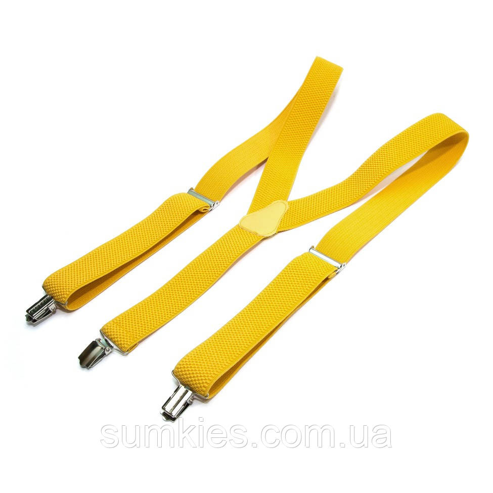 Підтяжки Gofin жовті Y образні 3,5 см PBP-4641, фото 1