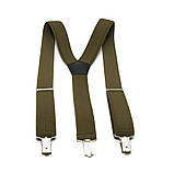 Підліткові підтяжки Gofin кольору хакі 3 см PBT-4556, фото 2