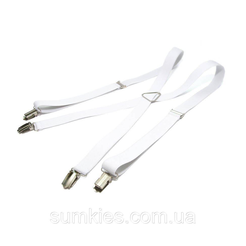 Білі підтяжки Gofin Х подібні 2,5 см. PBXX-5932, фото 1