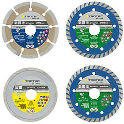 Набір відрізних алмазних дисків Trotec 110/115х22.23х1.2 (4 шт) (6225001121)