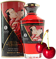Розігріваюча масажна олія з афродизіаками Shunga Aphrodisiac Warming Oil Blazing Cherry (100 мл)