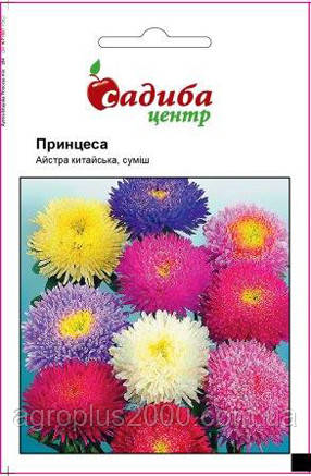 Насіння Астра китайська Принцеса суміш 0,2 грама Hem Zaden