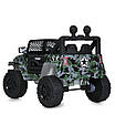 Дитячий мілітарі електромобіль Джип позашляховик з пультом / Іграшковий транспорт хлопчикові для вулиці Світло звук, фото 6