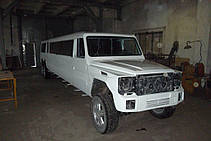 Изготовление стекол на лимузин Mercedes Gelentwagen в Никополе (Украина) 6