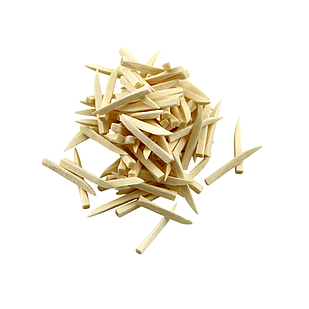 Клинці дерев'яні БІЛІ тонкі-короткі, 100 шт Vortex