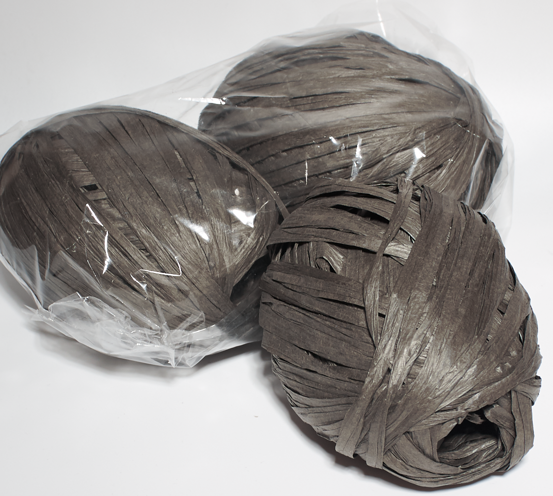 Рафія коричневий з зеленцою(упаковка), фото 1