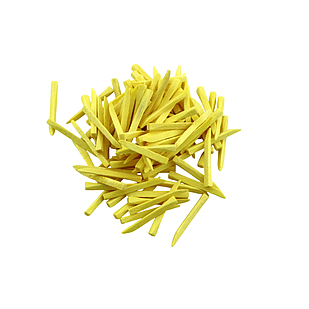 Клинці дерев'яні ЖОВТІ тонкі-довгі, 100 шт Vortex