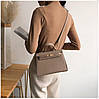 Стильна сумка "Cola" Сіро-бежева, фото 4