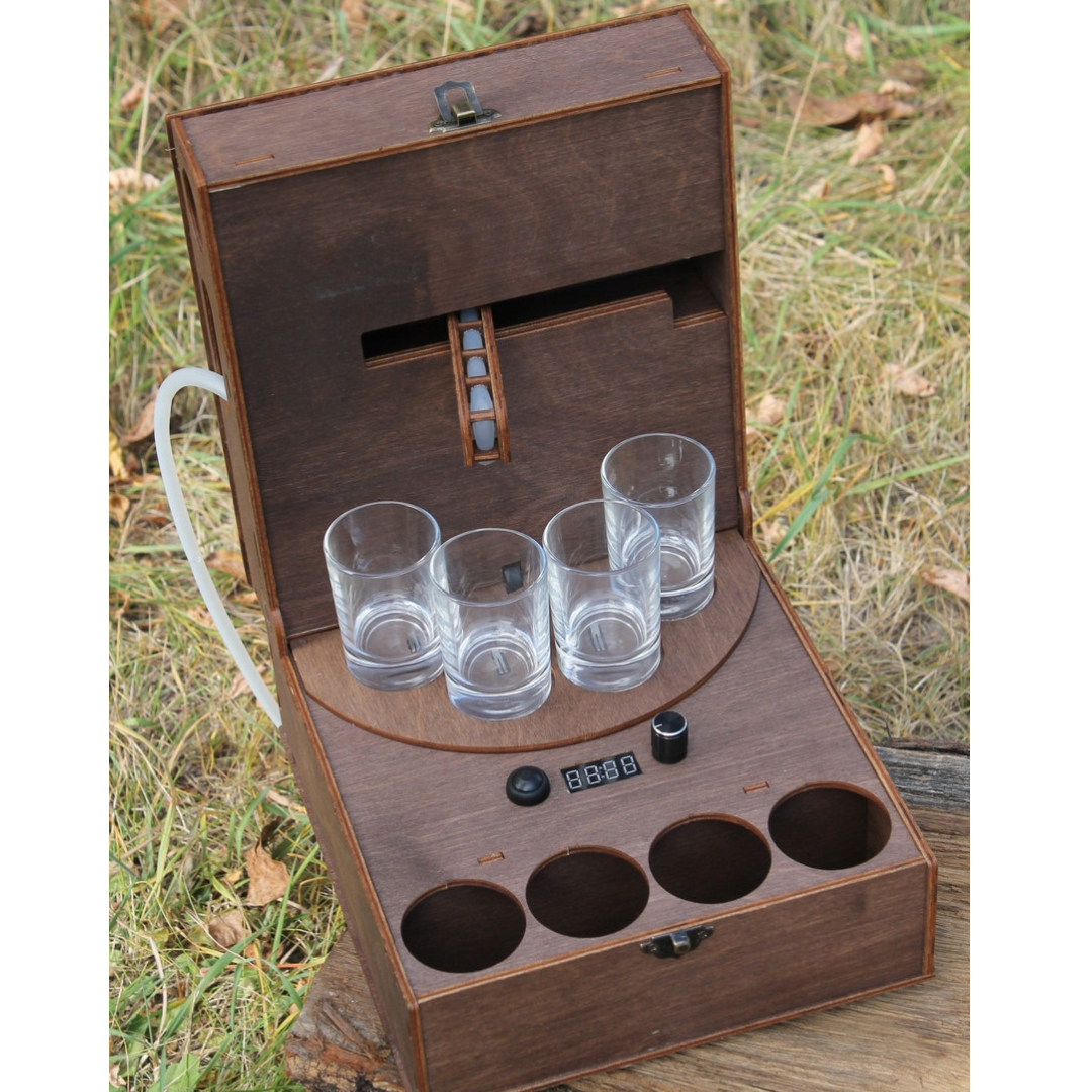 Наливатор Дозатор для алкоголю на 4 чарки Пристрій наливатор Алкогольний наливатор автоматичний, фото 1