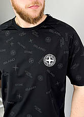 Чоловіча футболка Stone Island Стон Айленд чорна, фото 4