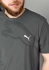Чоловіча футболка Puma спортивна футболка Пума темно-сіра, фото 4
