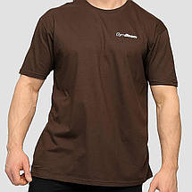 Спортивна чоловіча футболка GymBeam Basic XL Chocolate-Brown, фото 2