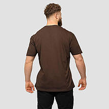 Спортивна чоловіча футболка GymBeam Basic XL Chocolate-Brown, фото 4