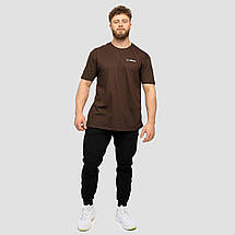 Спортивна чоловіча футболка GymBeam Basic XL Chocolate-Brown, фото 5