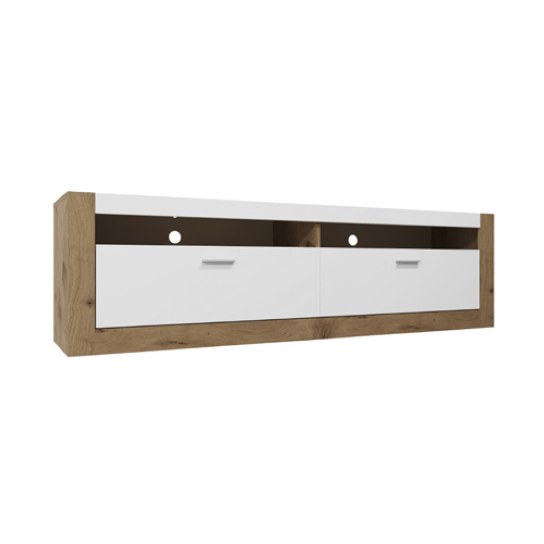 Біла підлогова довга тумба під телевізор тв 180 см у сучасному стилі в спальню вітальню зал Палермо Сокме, фото 1