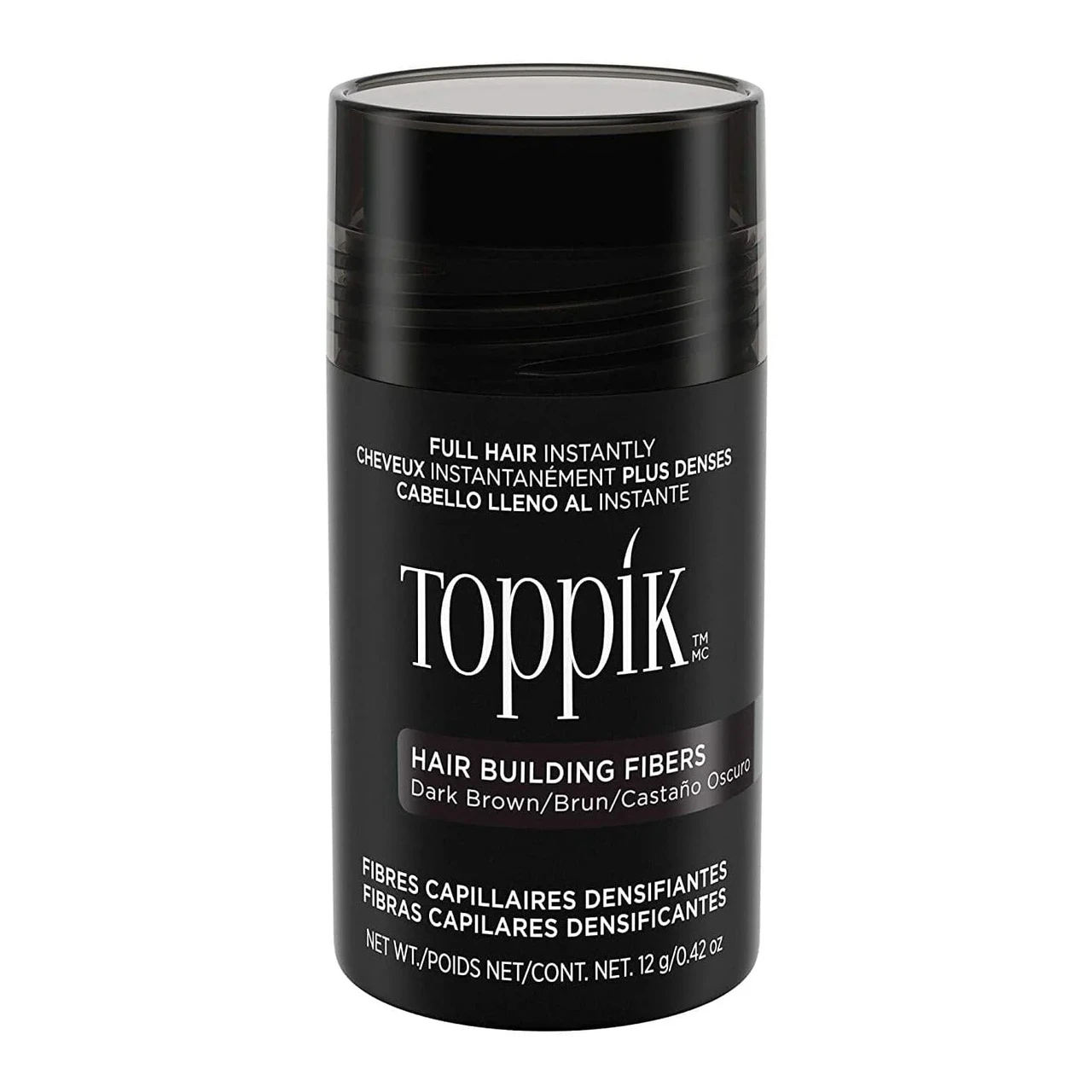 Пудра для волосся об'єму волосся Toppik dark brown (темно-коричневий) 12 г