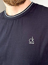 Футболка чоловіча Calvin Klein брендова футболка Кельвін Кляйн темно-синя, фото 5