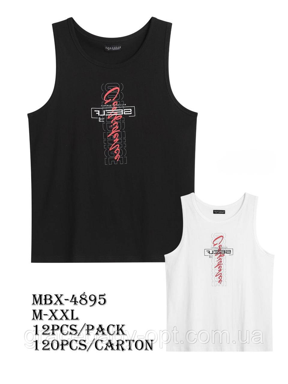 Майка чоловіча оптом, Glo-story, M-2XL рр,  № MBX-4895, фото 1