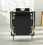 Розкладне крісло з подушкою LEOBRO Чорне (FCB-S07-PM), фото 3