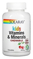 Дитячі жувальні вітаміни і мінерали Solaray - Kids Vitamin & Mineral Chewable (60 таблеток)