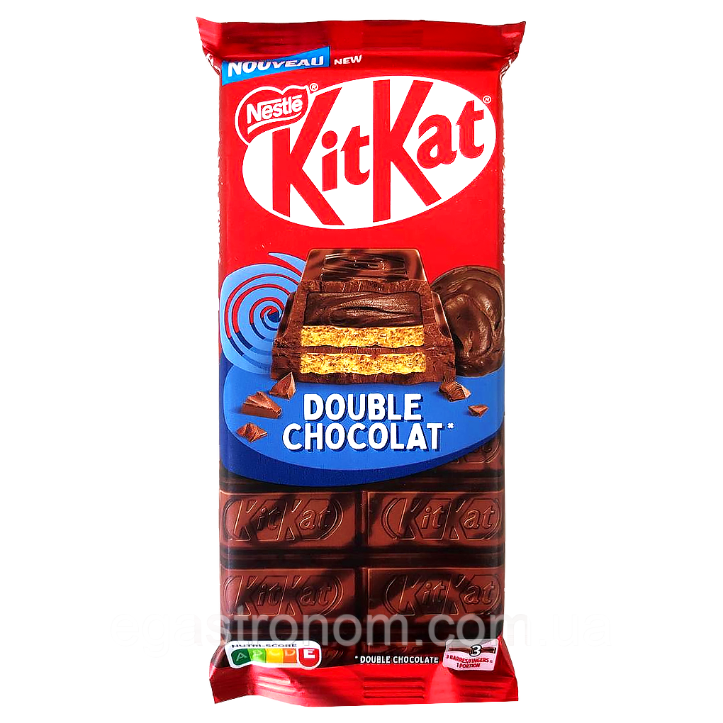 Батончик вафельний подвійний шоколад кіт кат Нестле Nestle kit kat double chocolat 99g 15шт/ящ (Код: 00-00017635), фото 1