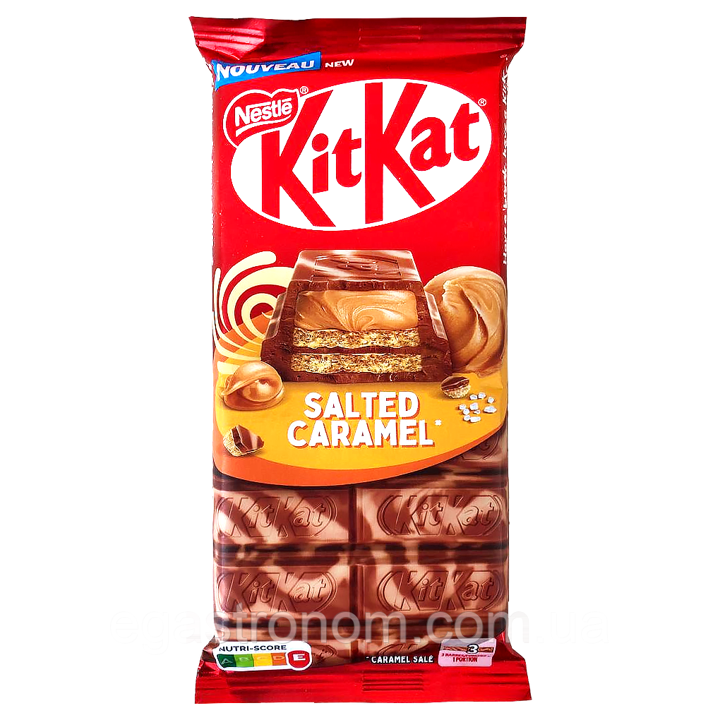 Батончик вафельний зі смаком карамелі кіт кат Нестле Nestle kit kat caramel 99g 15шт/ящ (Код: 00-00017637), фото 1