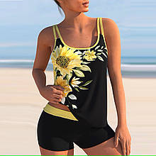 Купальник Туніка з шортами. Соняшник. Є великі розміри.