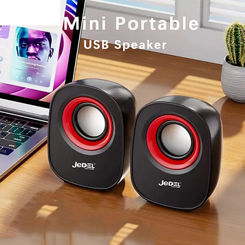 Комп'ютерні колонки з живленням від USB 2.0 JD-233 червоний