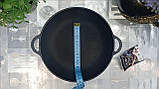 Сковорода чавунна (сотейник), d=200мм, h=54мм з чавунною кришкою, фото 5