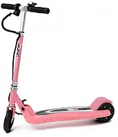 Електросамокат SNS дитячий рожевий складаний електричний самокат із підсвіткою до 40 кг 120 Вт для дівчаток