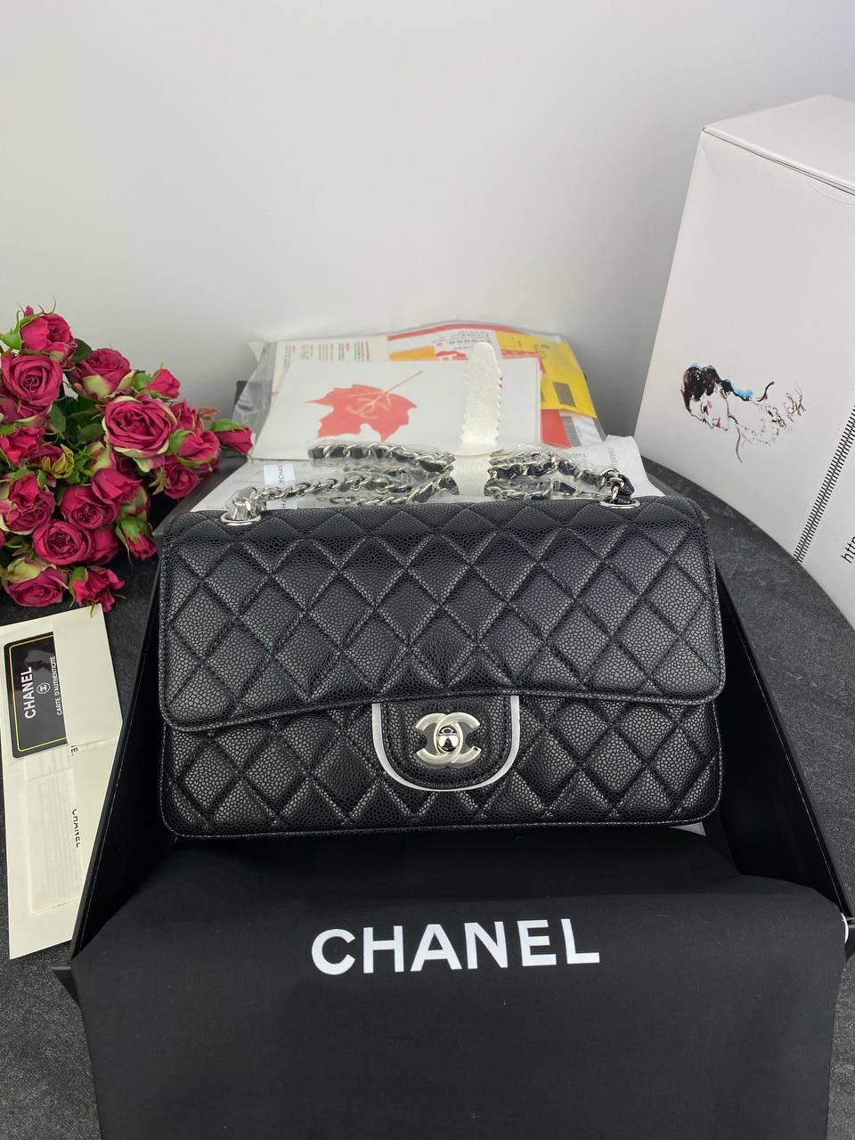 Chanel Black Silver Texture
