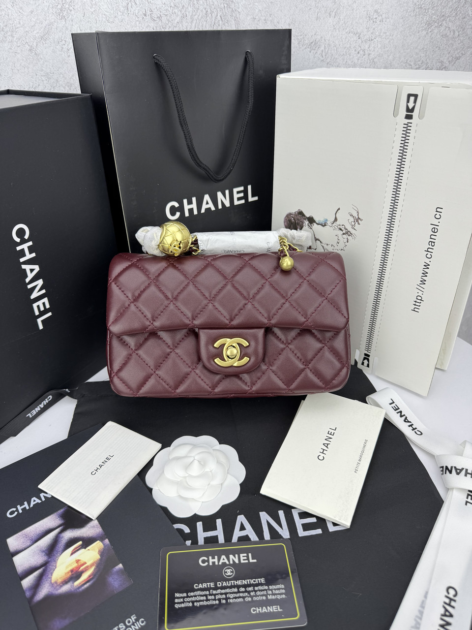 Chanel Burgundy Gold