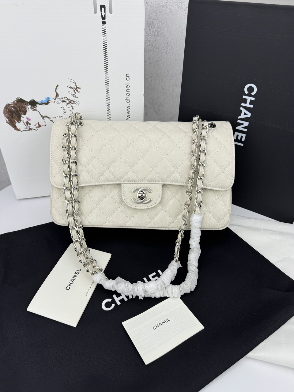 Chanel Milk Silver Texture