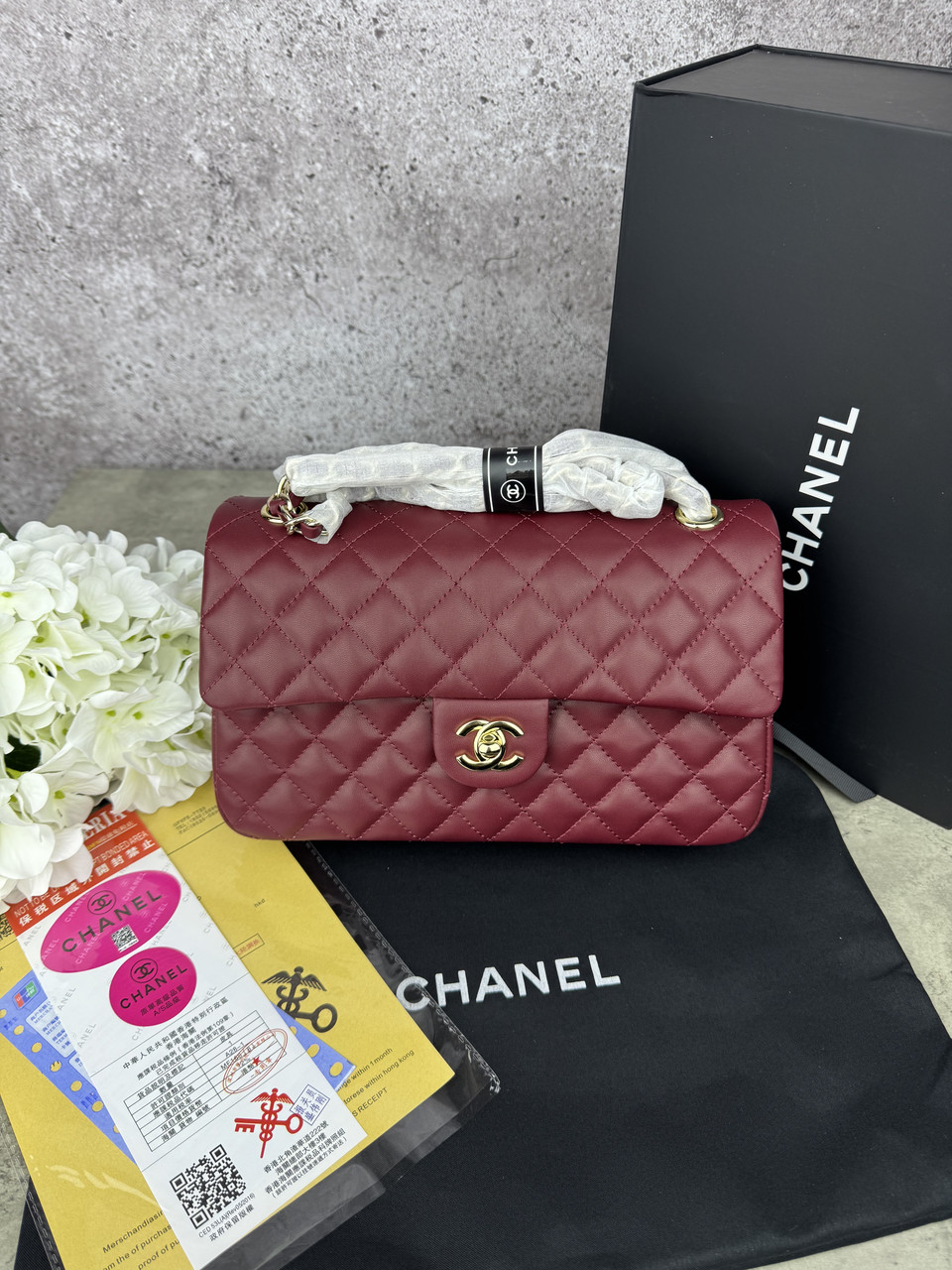 Chanel Burgundy Gold