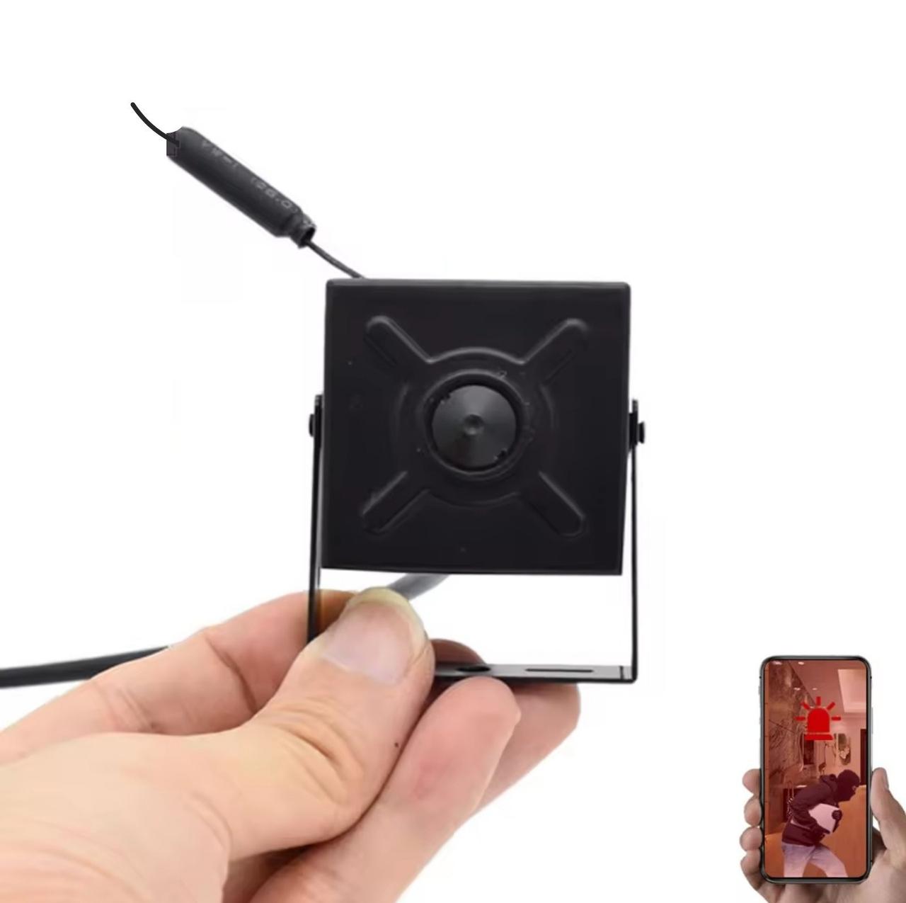 Металева IP Wi-Fi мінікамера HQcam WI-FI 5Mp pinhole Onvif, AP Hotspot. CamHi Pro