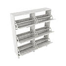 Тумба для взуття закрита на 6 відділень 120 см Містка взуттєвниця в передпокій із ламінованого ДСП, фото 7