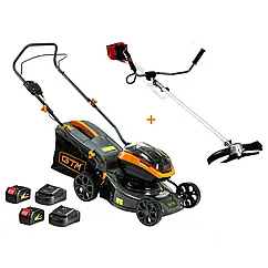 Газонокосарка акумуляторна GTM BLM 42 + акумуляторна коса GTM BC 36/340BL