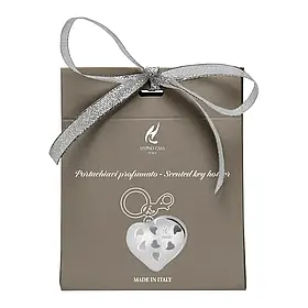 Ароматизатор Hypno Casa у вигляді брелока «Cuore di Bergamotto», срібний