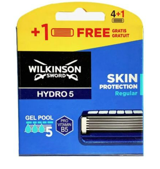Змінні картриджі для гоління Wilkinson Sword Hydro 5 Skin Protection Regular чоловічі, 4+1 шт