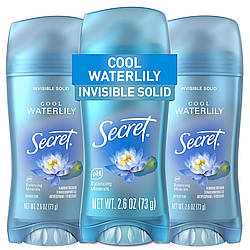 Твердий дезодорант Водяна лілія Secret Fresh Cool Waterlily Invisible Solid Antiperspirant 73g