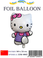 Фольгована повітряна кулька Кітті 80 х 54 см (Китай) в упаковці.