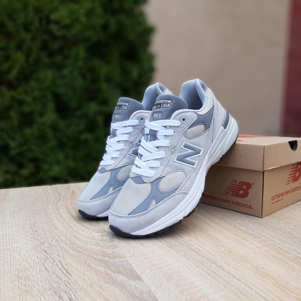 Чоловічі кросівки New Balance 993 Grey (Сірі) Взуття Нью Баланс 993 замша текстиль демісезон