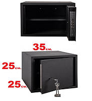 Сейф 35х25х25см., меблевий сейф, сейф для дому, сейф для документів, сейф для грошей з ключовим замком