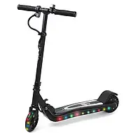 Дитячий електричний самокат SNS чорний складаний електросамокат із підсвіткою 120 Вт для дітей до 40 кг