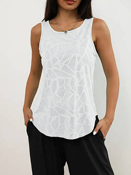 Жіноча легка літня майка біла