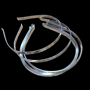 Обруч для Волосся, Плоский, Метал, 5мм, 1 шт.