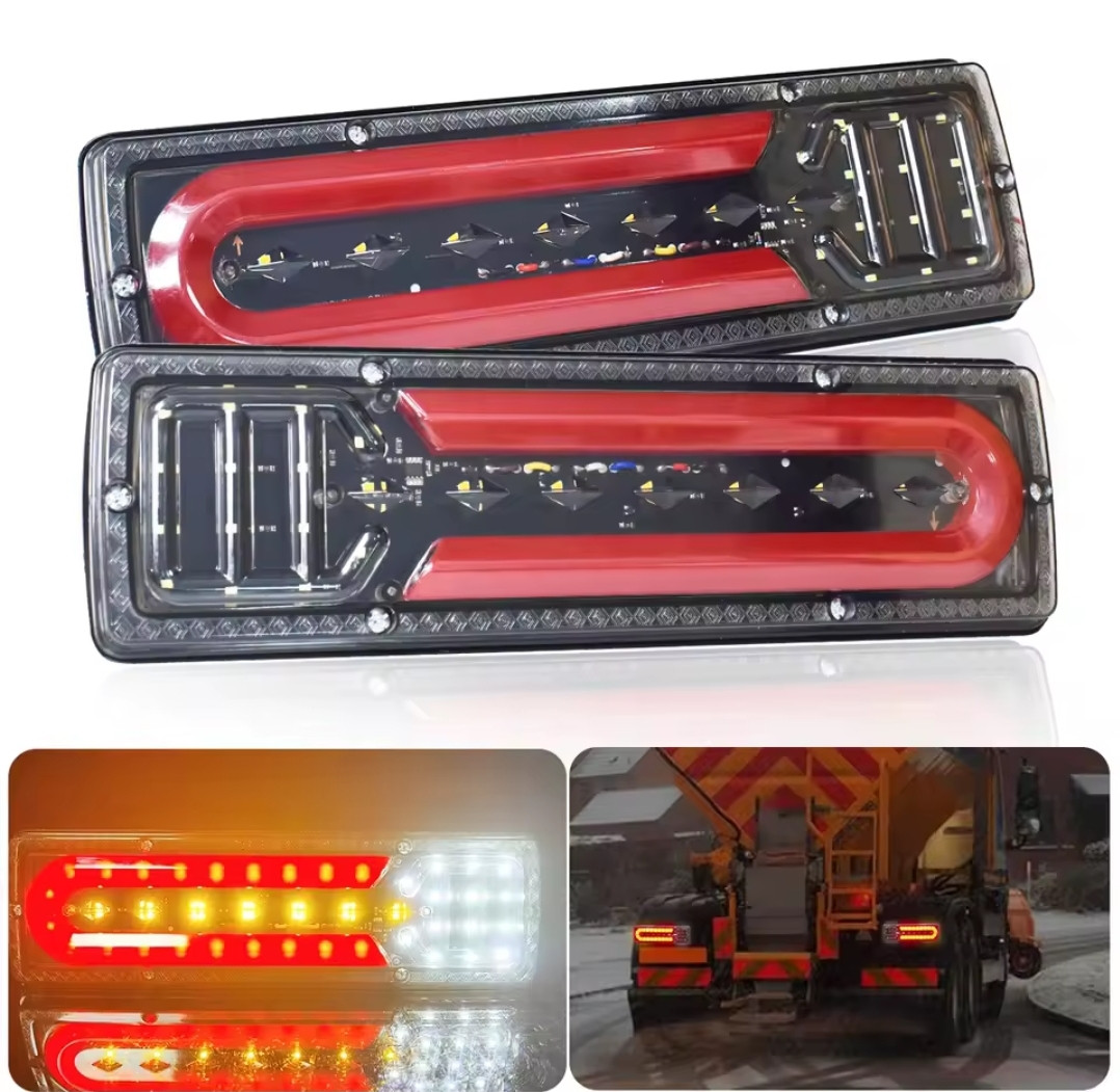 Ліхтар на причеп світлодіодний led задній 12v, 2 шт.
стоп габарит поворот 300 мм*90 мм