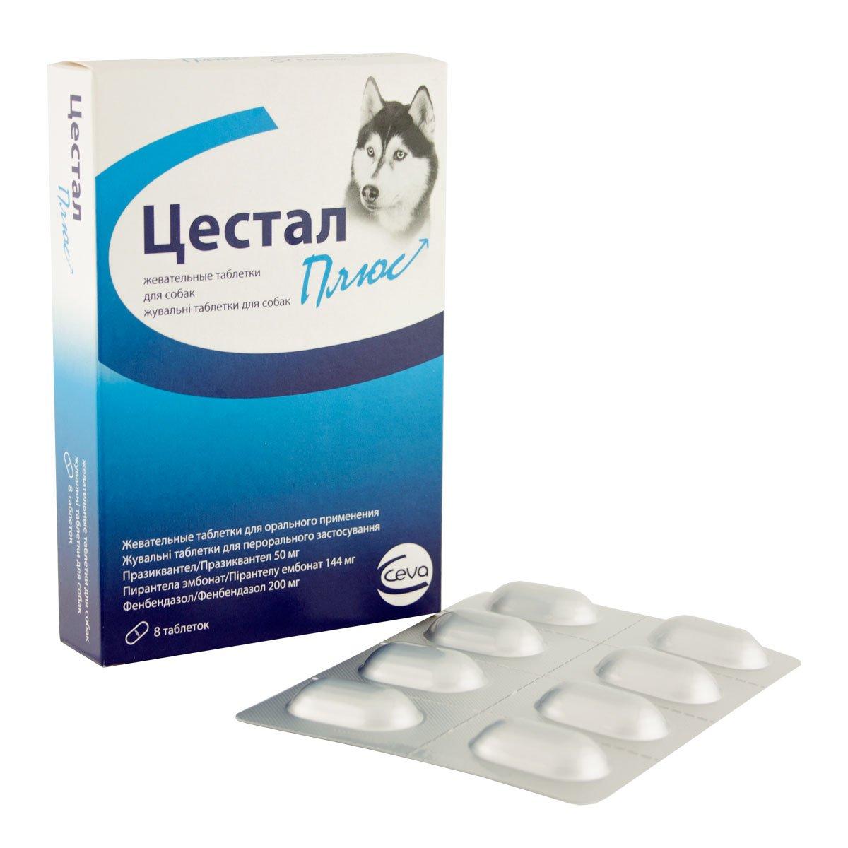 Цестал Плюс антигельмінтик для цуценят і собак зі смаком печінки 1 таблетка Ceva