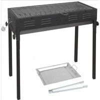 Мангал складаний з ніжками BARBECUE CA-03-1 Ш300/Д660/В600 + решітка протвінь щипці, фото 1